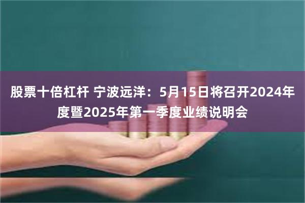股票十倍杠杆 宁波远洋：5月15日将召开2024年度暨2025年第一季度业绩说明会