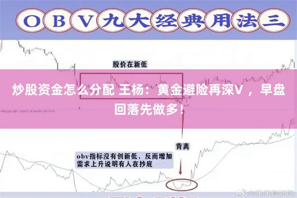 炒股资金怎么分配 王杨：黄金避险再深V ，早盘回落先做多！