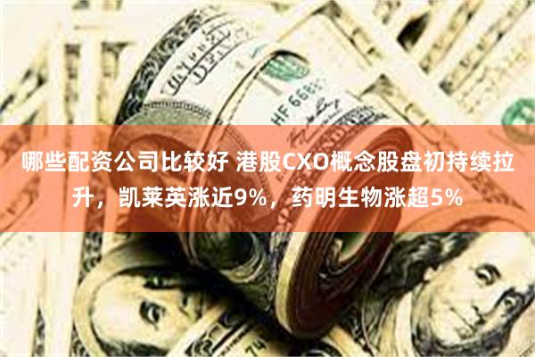 哪些配资公司比较好 港股CXO概念股盘初持续拉升，凯莱英涨近9%，药明生物涨超5%