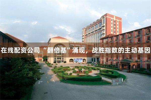 在线配资公司 “翻倍基”涌现,战胜指数的主动基因