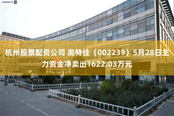 杭州股票配资公司 奥特佳（002239）5月28日主力资金净卖出1622.03万元