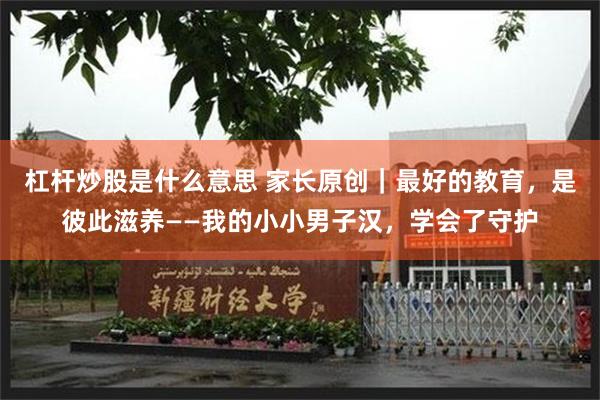 杠杆炒股是什么意思 家长原创|最好的教育,是彼此滋养——我的小小男子汉,学会了守护