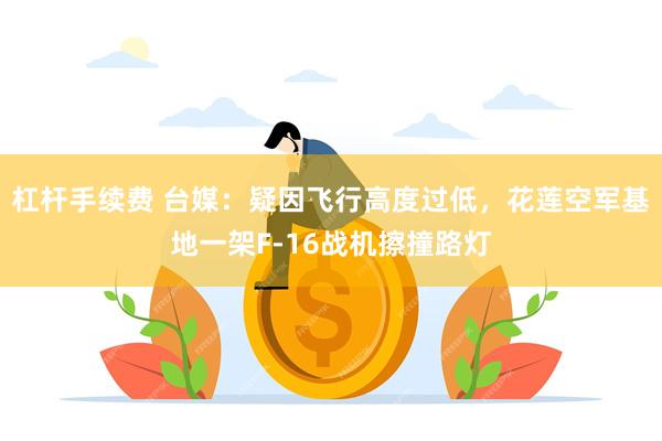 杠杆手续费 台媒：疑因飞行高度过低，花莲空军基地一架F-16战机擦撞路灯