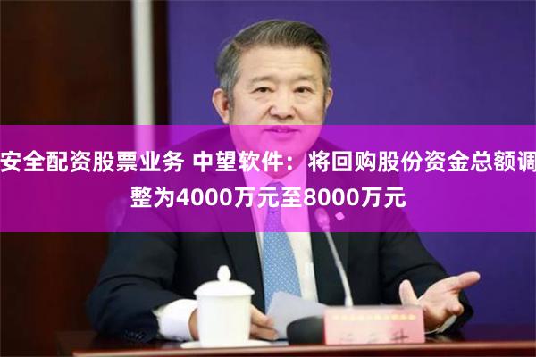 安全配资股票业务 中望软件：将回购股份资金总额调整为4000万元至8000万元