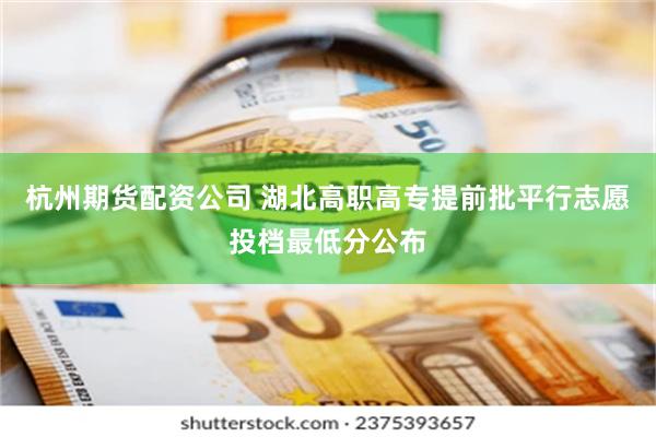 杭州期货配资公司 湖北高职高专提前批平行志愿投档最低分公布