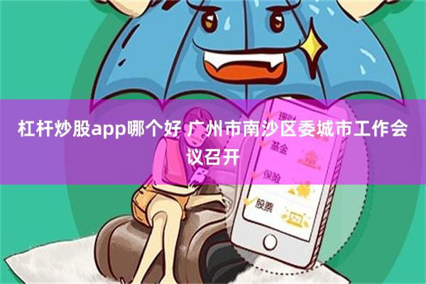 杠杆炒股app哪个好 广州市南沙区委城市工作会议召开